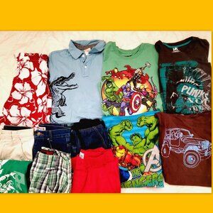Boys Bundle 10/12 Children's Place Swim trunks Gymboree , Avengers  Summer Lot